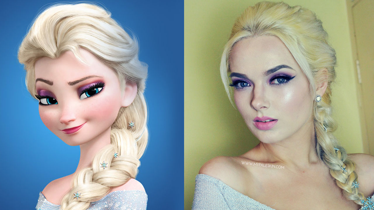 My Pale Skin Disney S Frozen Elsa Make Up Tutorial