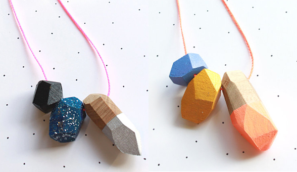 Wooden pendents from So Little Time Co.