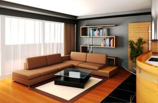 simple black table and beautiful sofa set