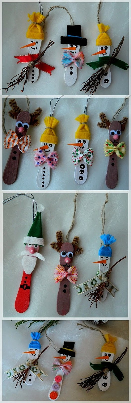 Enfeite de árvore de Natal feita com palitos de picolé Enfeite de árvore de Natal feita com palitos de picolé