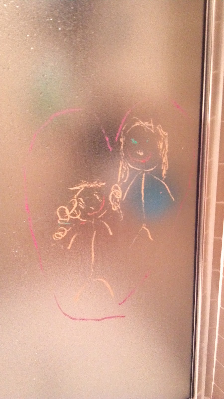 shower door crayon art shower door crayon art