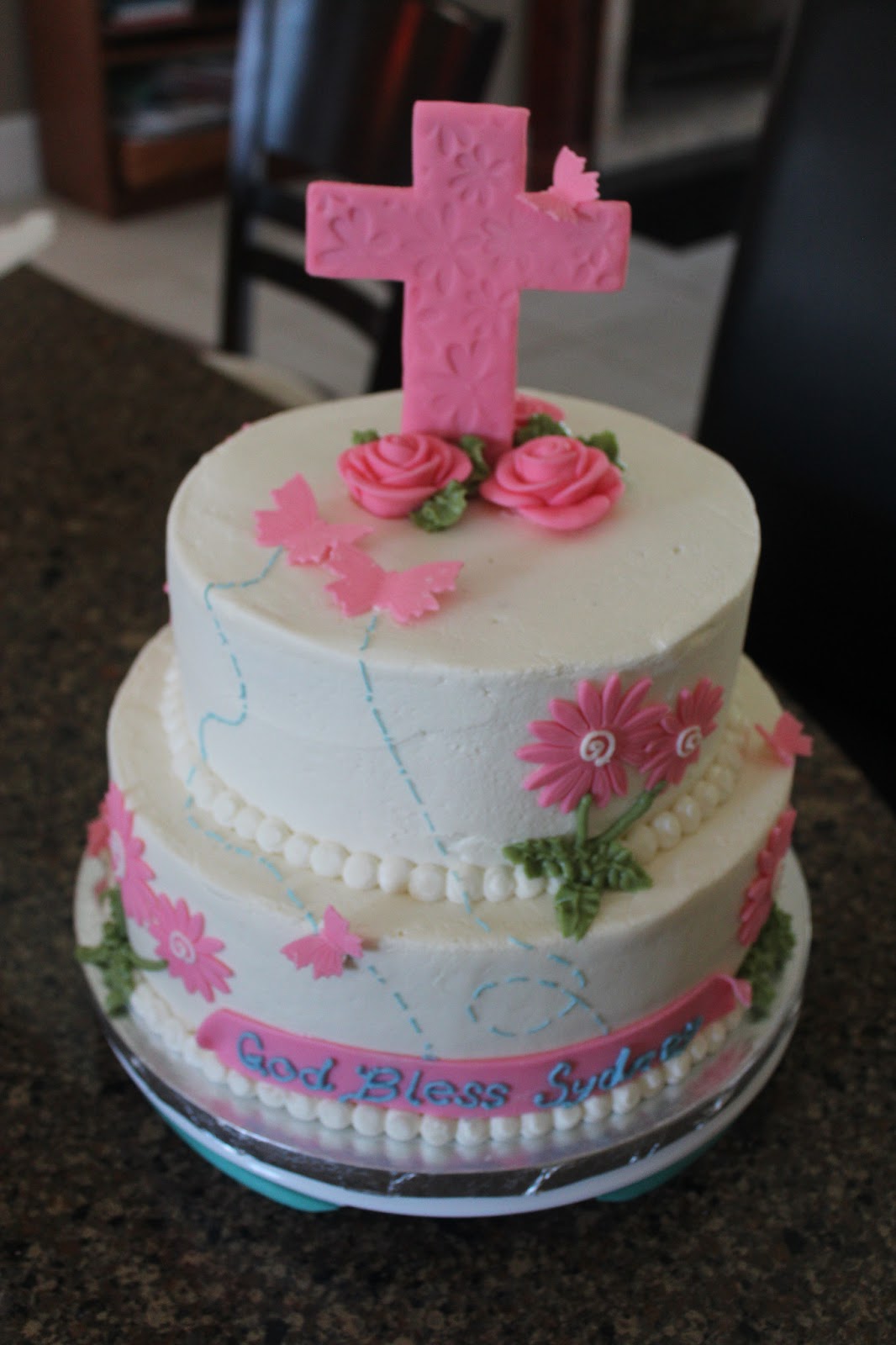 Icing on My Cake Religious cake for a girl