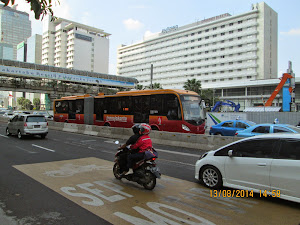 "Indonesia Circle" the commercial center of Jakarta.Hotels and office buildings.