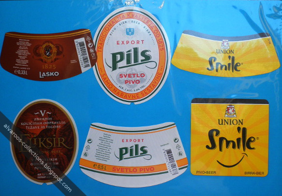 Beer Labels: Lasko Eliksir, Export Pils, Union Smile Beer Labels: Lasko Eliksir, Export Pils, Union Smile