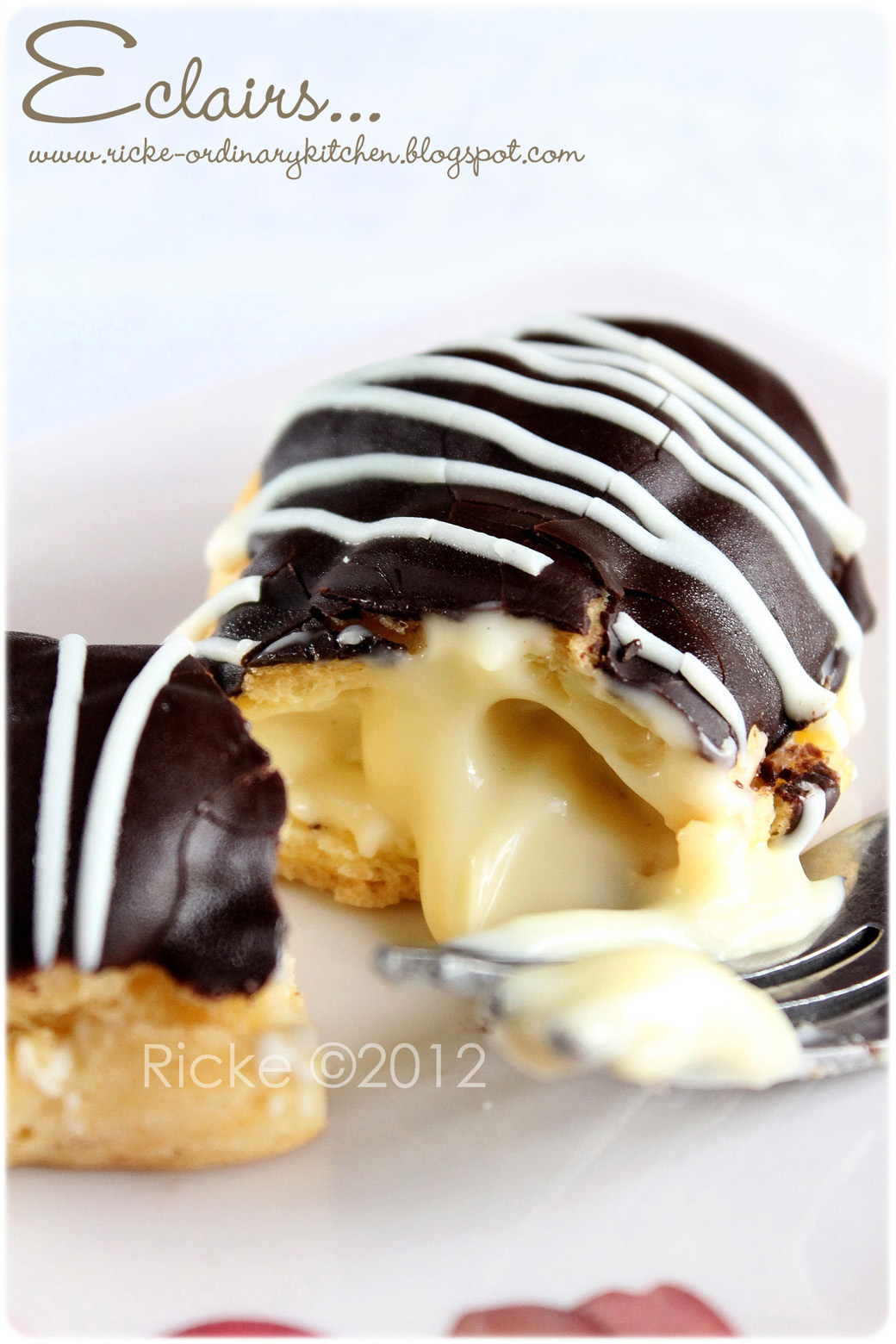 Just My Ordinary Kitchen... ECLAIRS WITH CHEESE CUSTARD FILLING