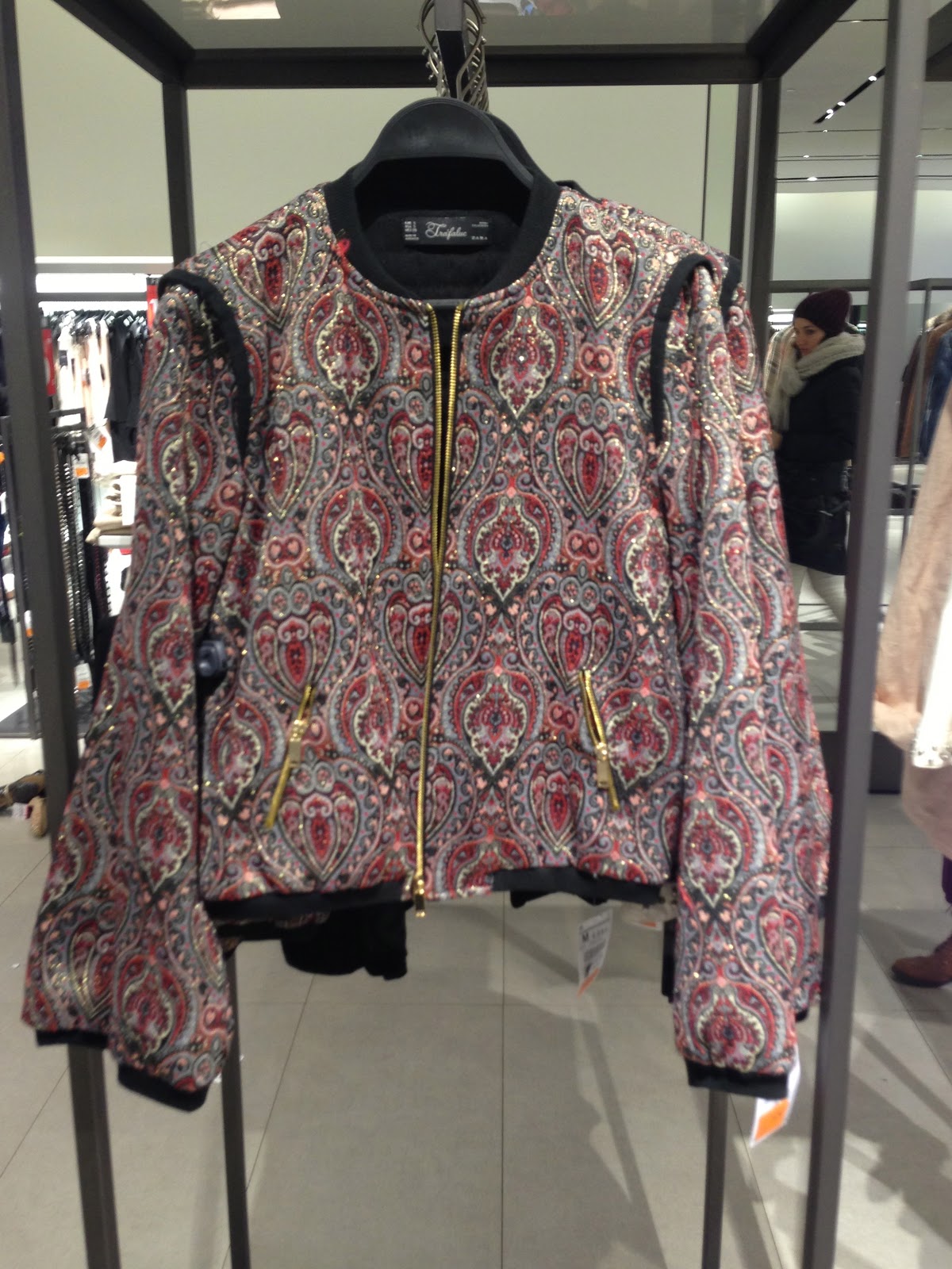 zara jacquard bomber jacket