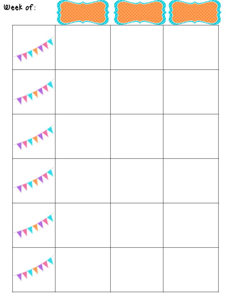 lesson planner printable