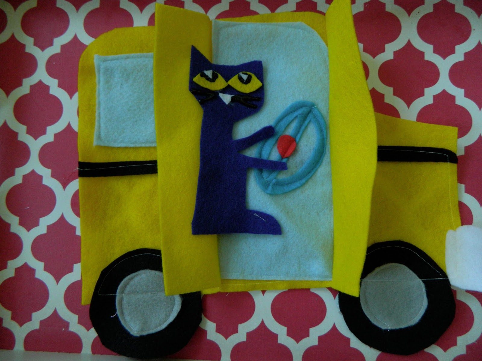 the vintage umbrella back to school with Pete the Cat