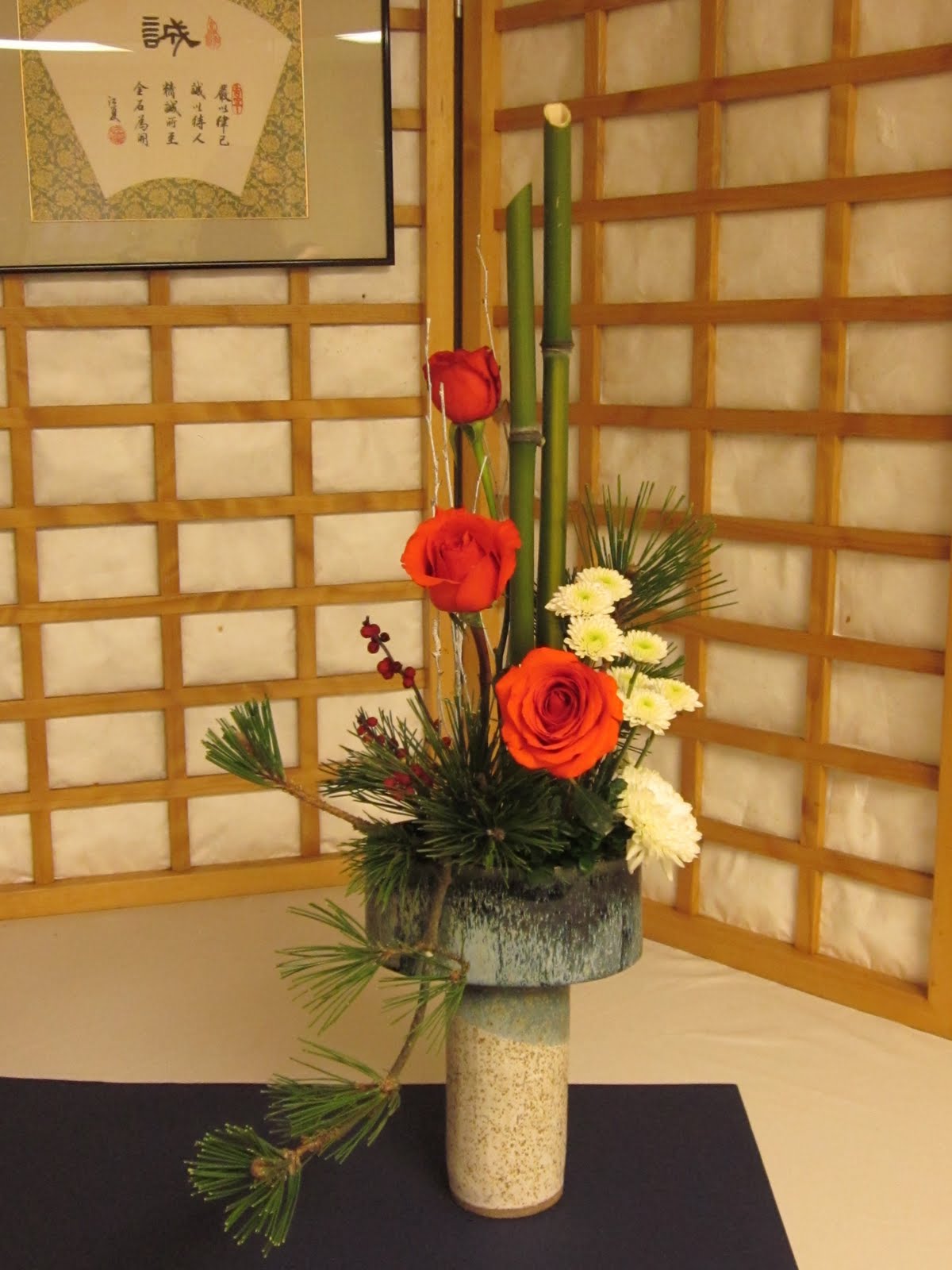 Orchids and Ikebana New Year Arrangement