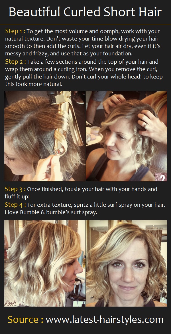 Pinterest Tutorials Beautiful Curled Short Hair