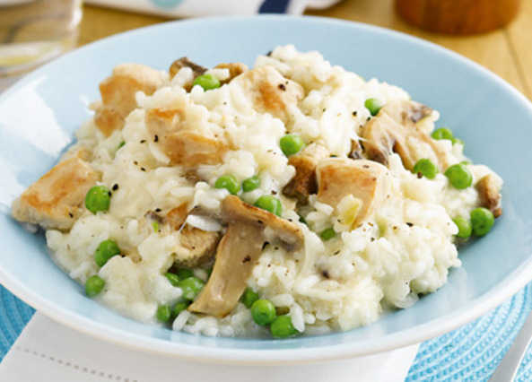 Running from the Law: Mushroom Risotto with Peas