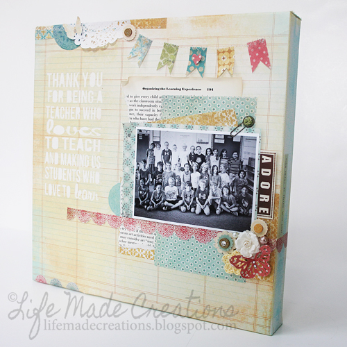 Life Made Creations scrapbooking on canvas