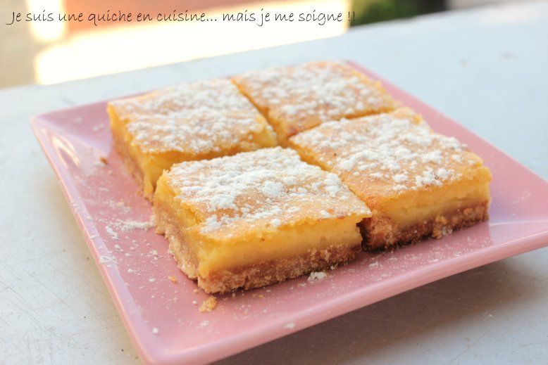 Je suis une quiche en cuisine... mais je me soigne !! Lemon bars ou