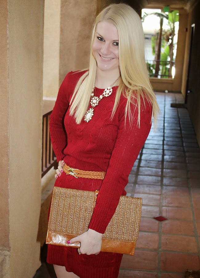 Stylish Outfit: Red Sweater Weather