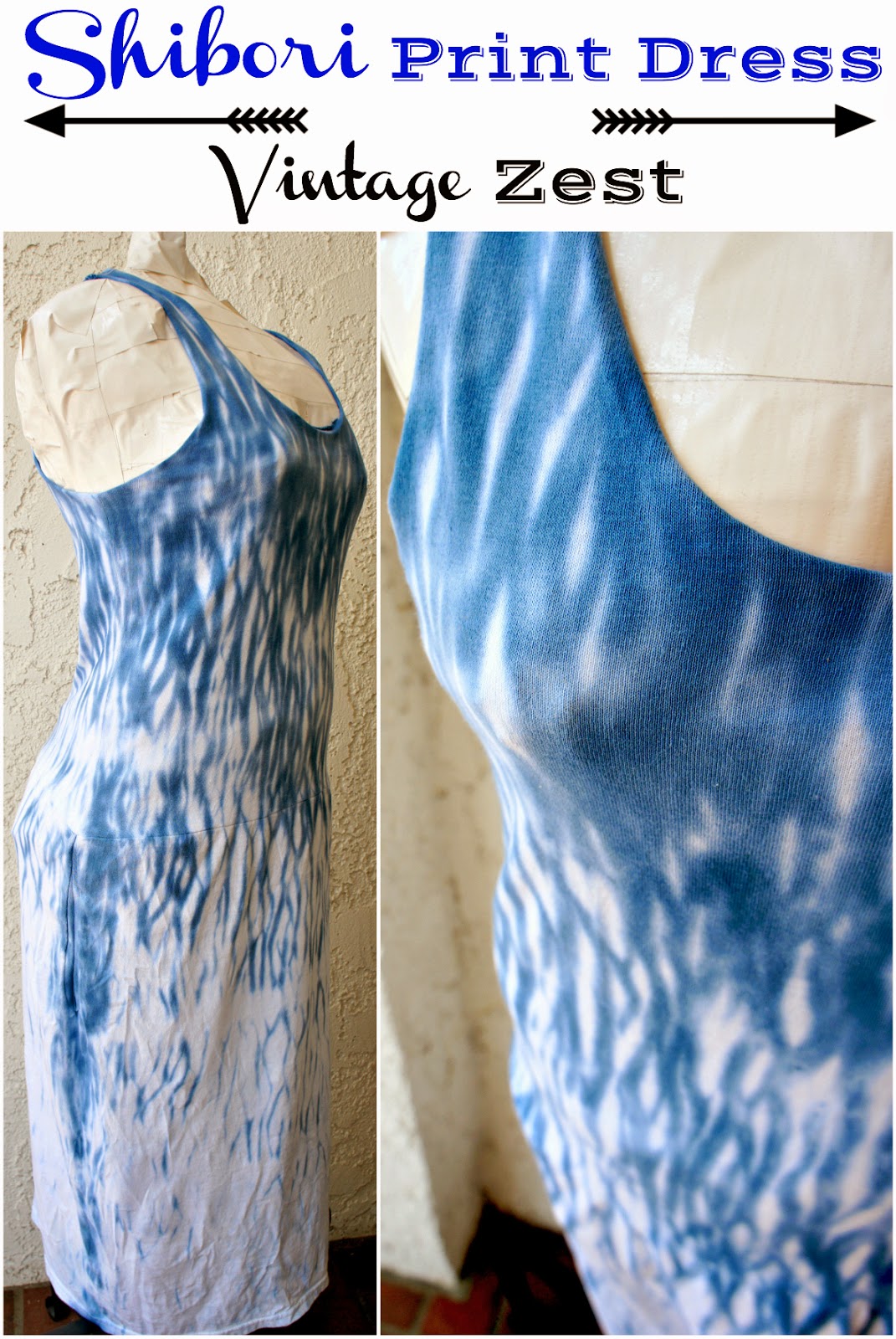 Shibori Print Dress Diane's Vintage Zest!