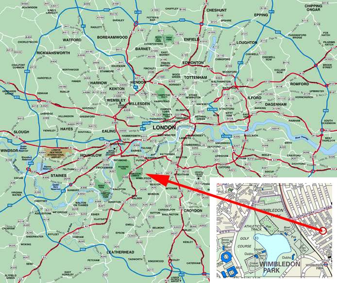 Map of London Underground, Tube Pictures Map of Wimbledon British