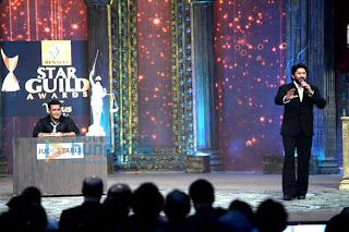  Salman Khan promotes 'Jolly L.L.B.' with Boman & Arshad at the 'Star Guild Awards 2013'