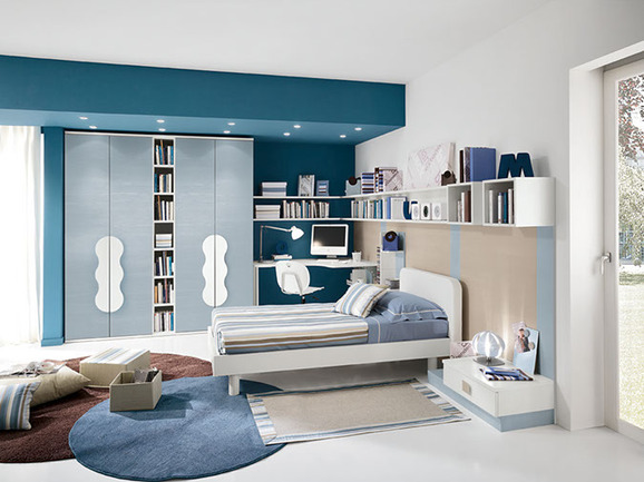 Dormitorios modernos color azul – dabcre.com