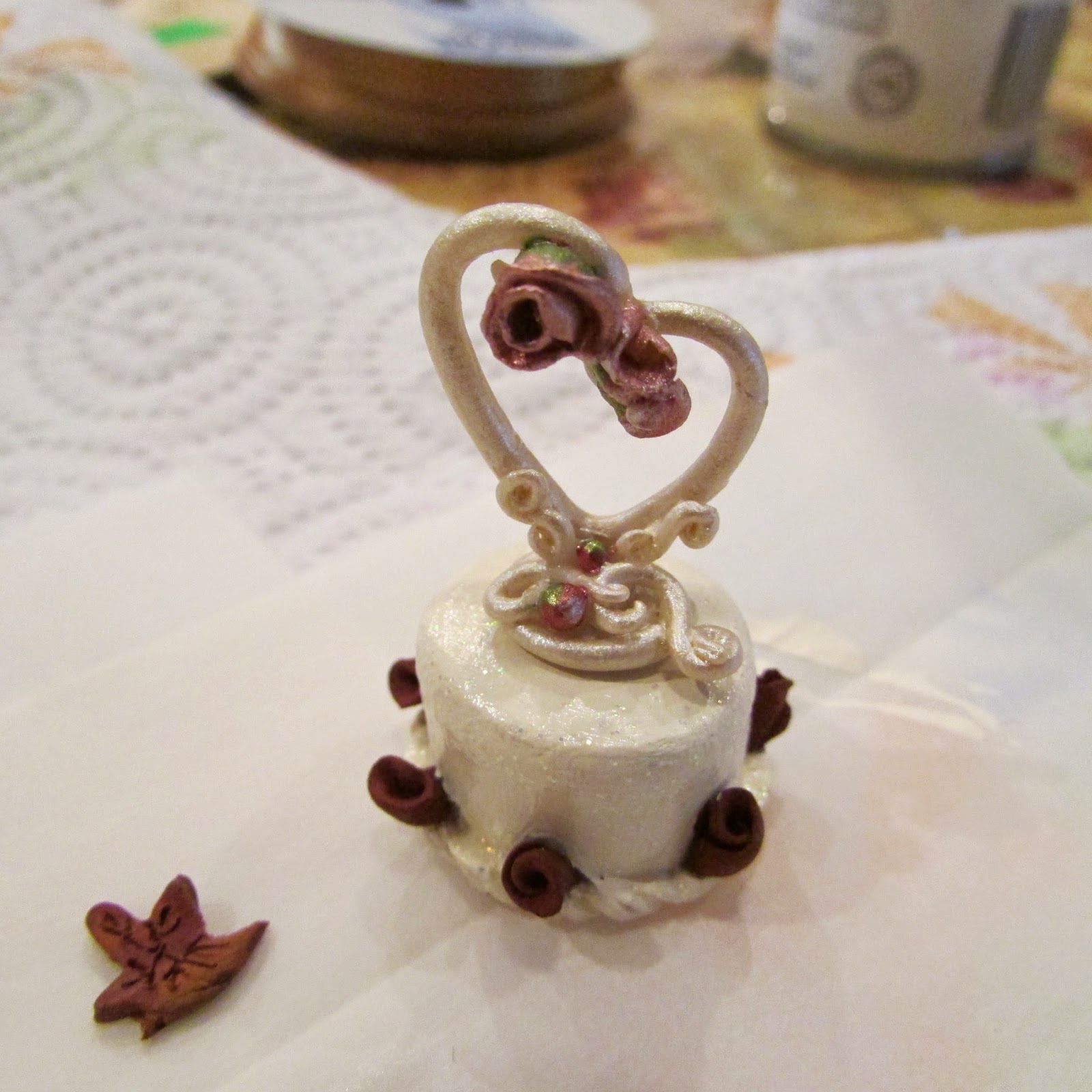 A Few Of My Favorite Things Polymer Clay Wedding Cake Ornament