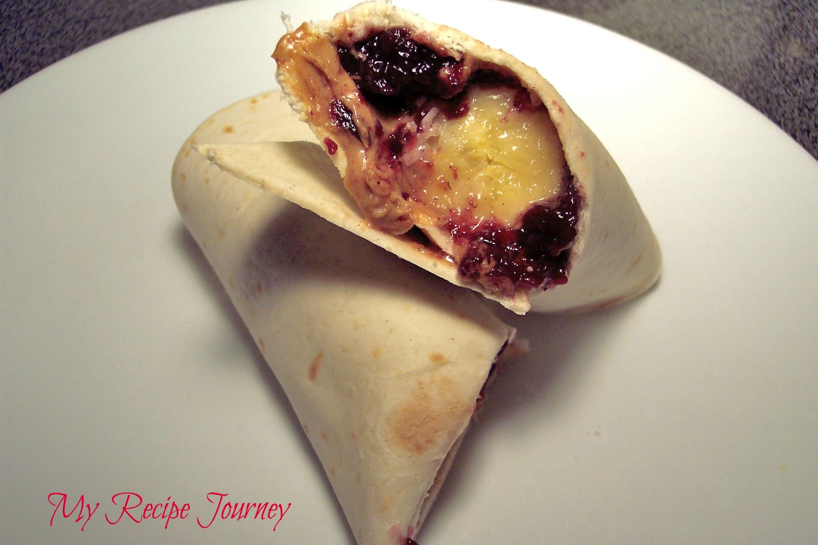 My Recipe Journey Peanut Butter and Jelly Banana Burritos!