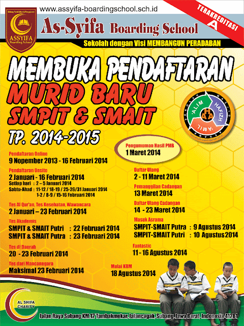 smait as-syifa boarding school | Baliho PMB 2014 2015 ok