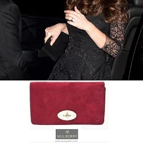 Kate Middleton wore MULBERRY Bayswater clutch and ANNOUSHKA Pearls Earrings
