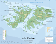 con topónimos argentinos. con topónimos británicos. mapa islas malvinas toponimia argentina