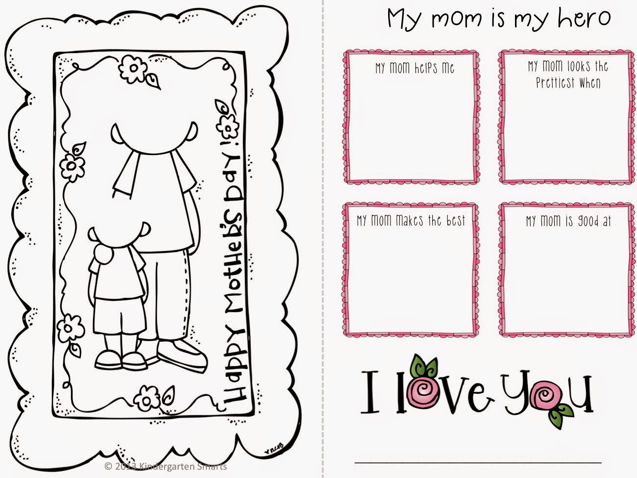 mother s day book with a freebie kindergarten smarts