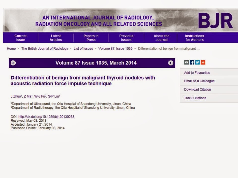 Bai Soạn Về Sieu Am Chẩn đoan Arfi In Differentiation Of Malignant From Benign Thyroid Nodules With A Cut Off Value Of Elastic V 2 545m S
