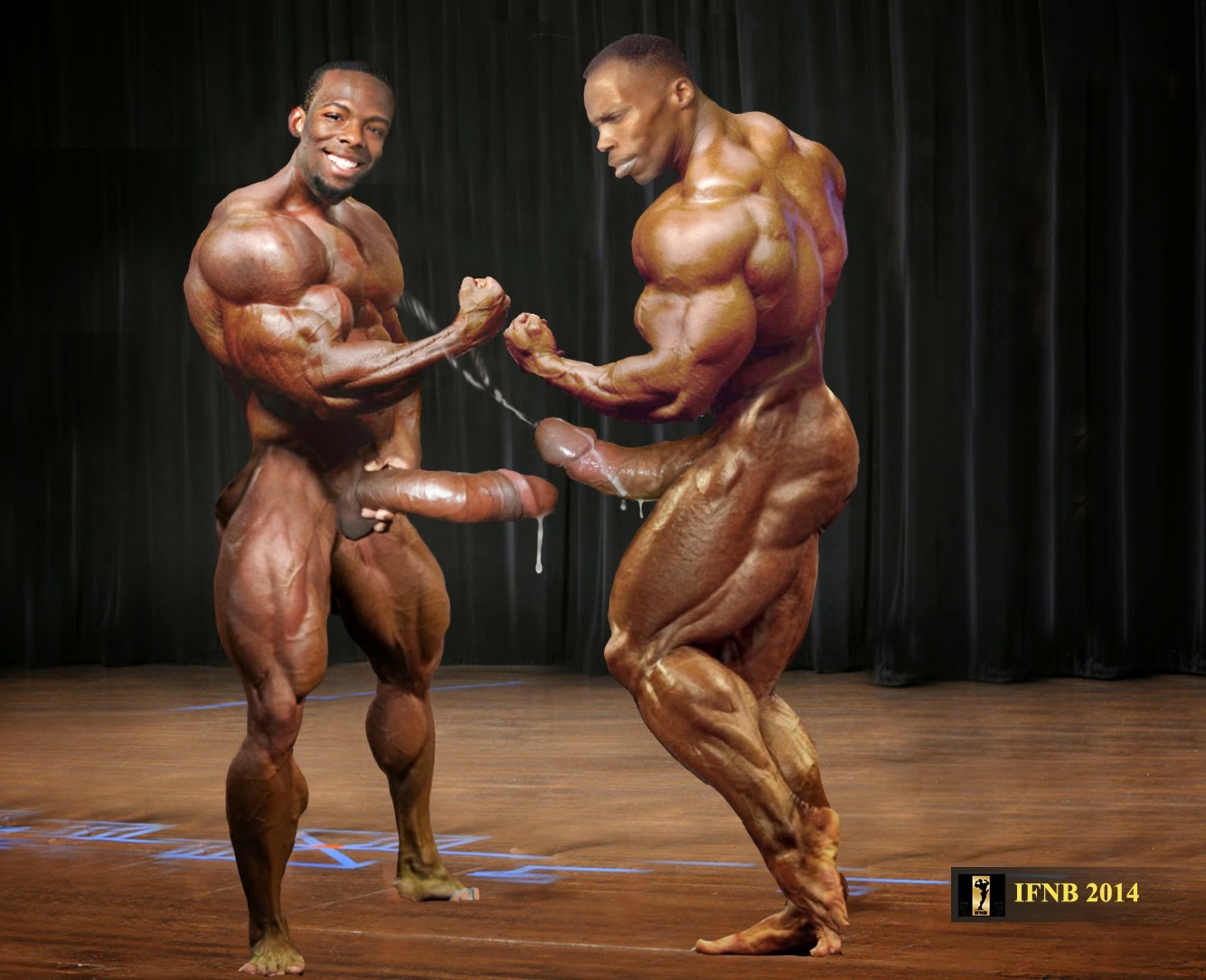 Hilda sexy tit flash Nude african body building