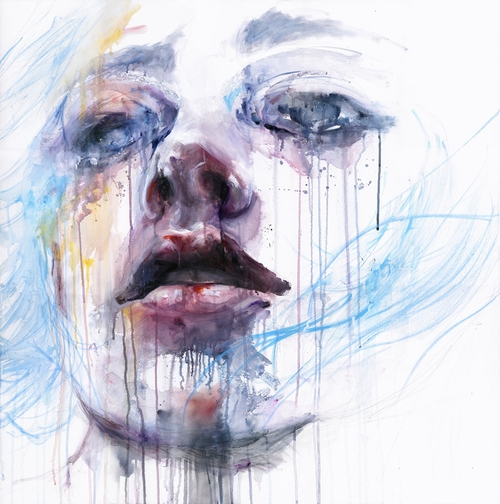 04-Breathing-Silvia-Pelissero-agnes-cecile-Watercolor-and-Oil-Paintings-Fading-and-Appearing-www-designstack-co