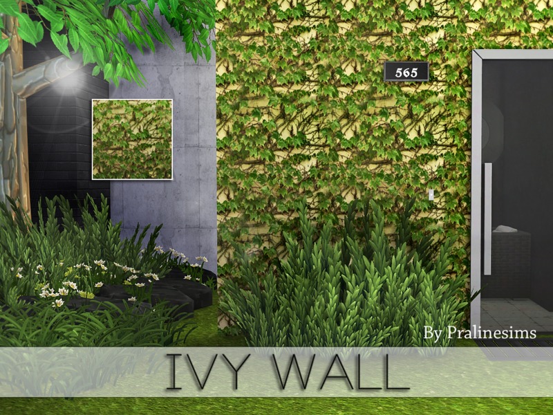 Sims 4 CC's The Best Ivy Wall by Pralinesims