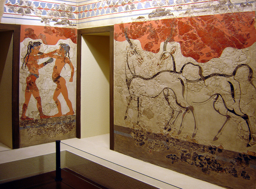 Viático de Vagamundo Santorini minoan frescoes (frescos Minóicos)