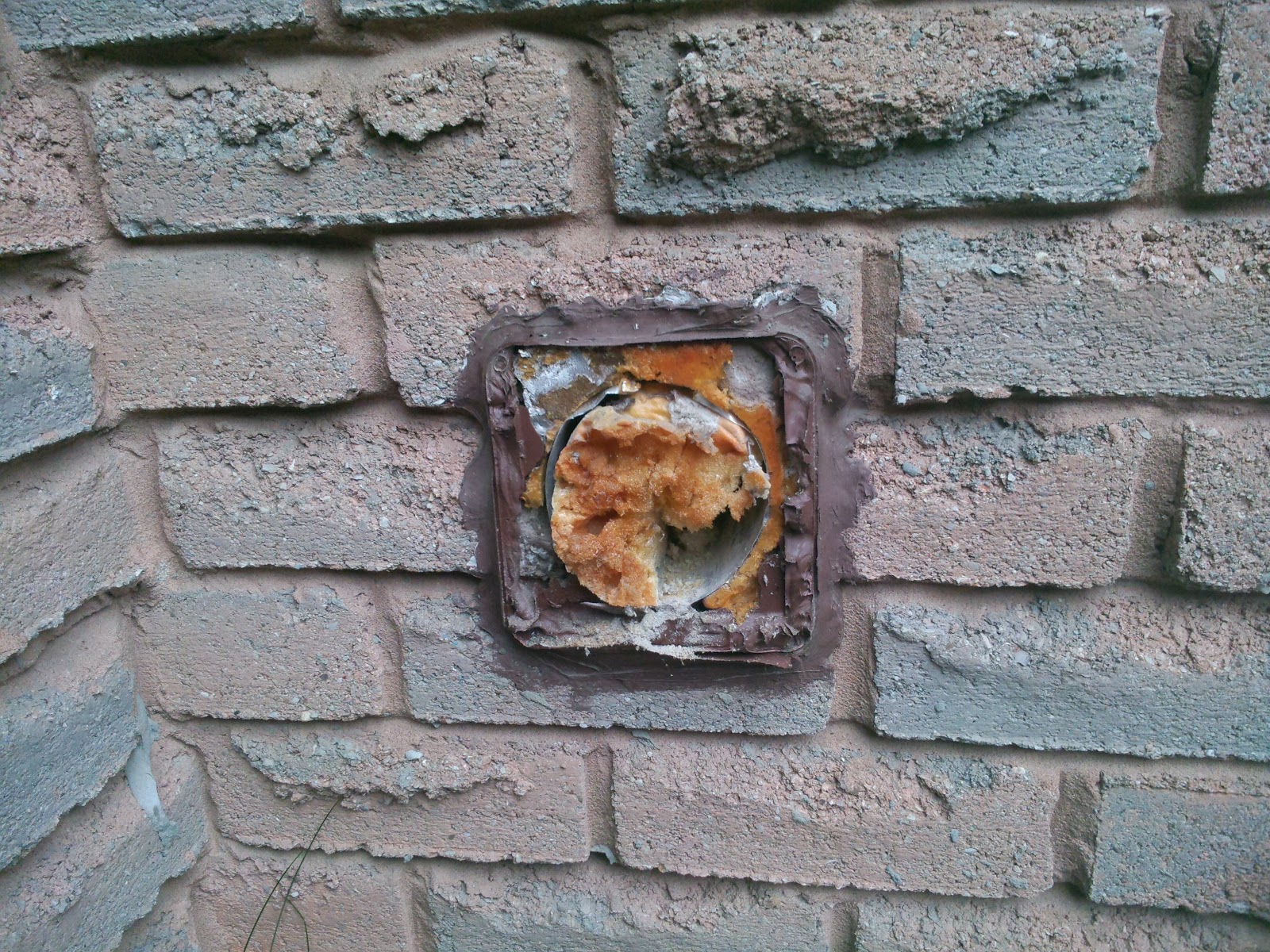 Outside There Was A Buildup Of About 3 4 Of An Inch Of Caulk And Then Outside There Was A Buildup Of About 3 4 Of An Inch Of Caulk And Then