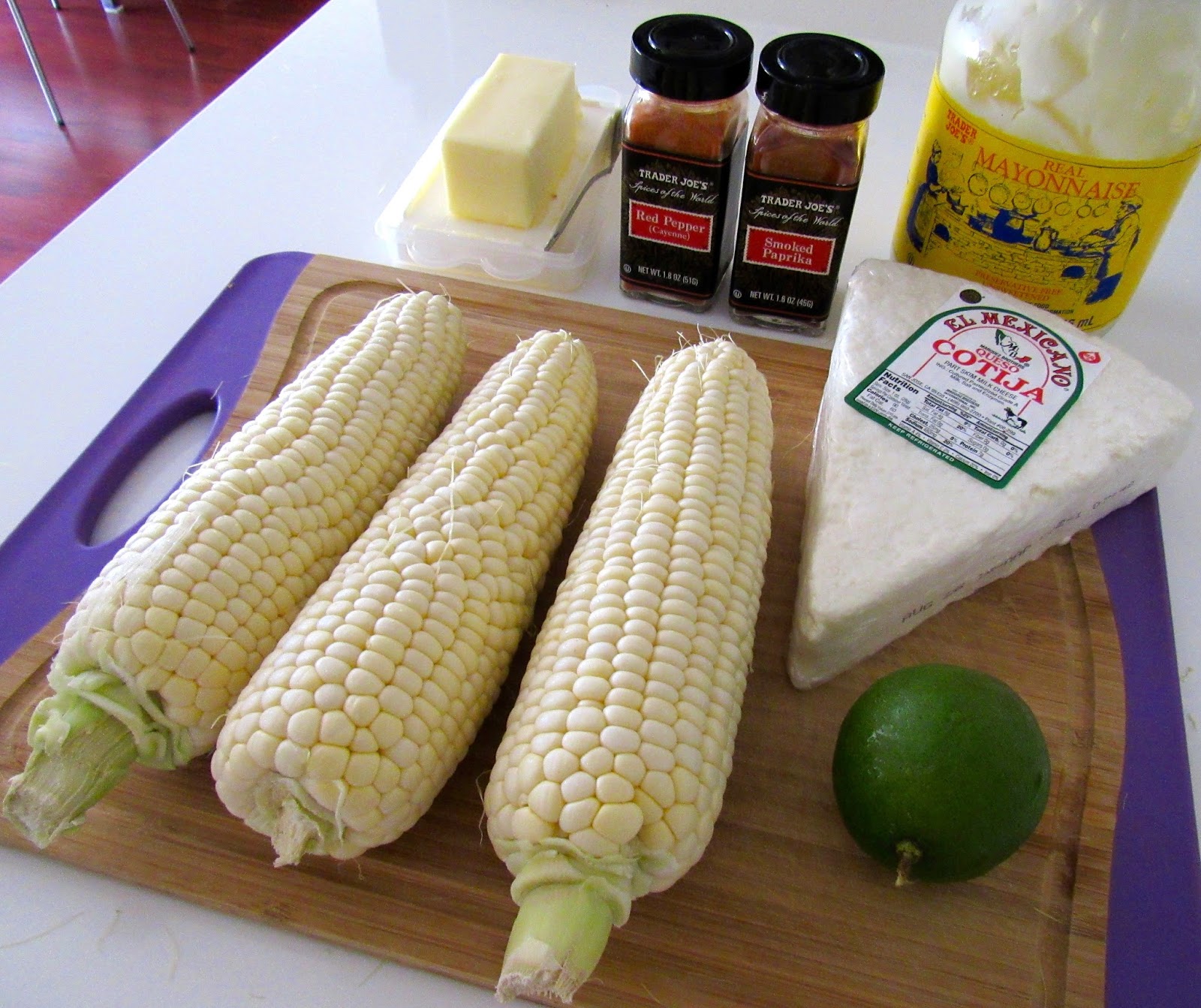 Sam Tan's Kitchen Grilled Mexican Street Corn (Elotes Callejeros)