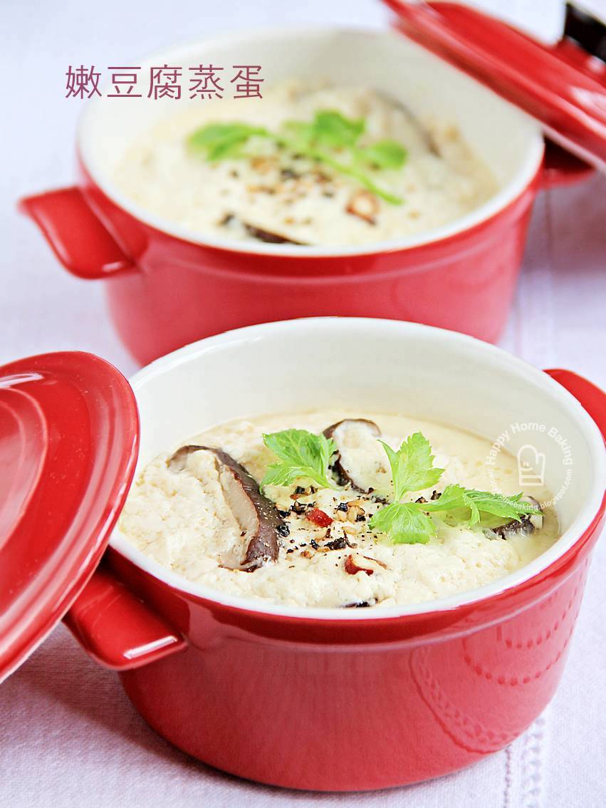 Happy Home Baking Steamed Tofu with Egg 嫩豆腐蒸蛋