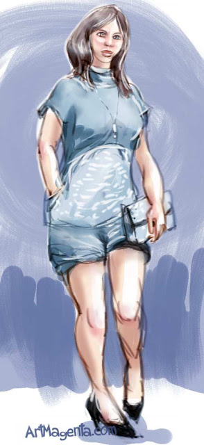 Fashion model painted by ArtMagenta