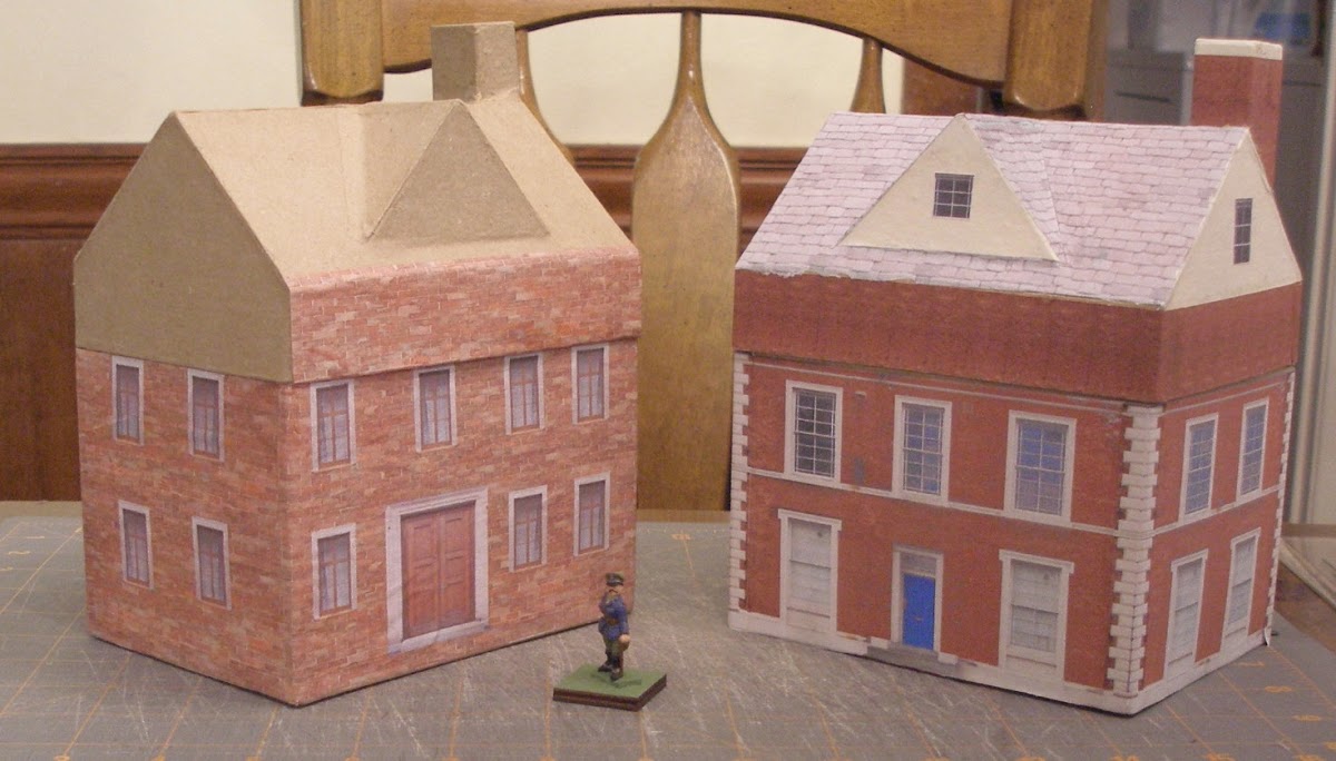 ColCampbell's Barracks Progress on Paper Mache Houses from Michaels
