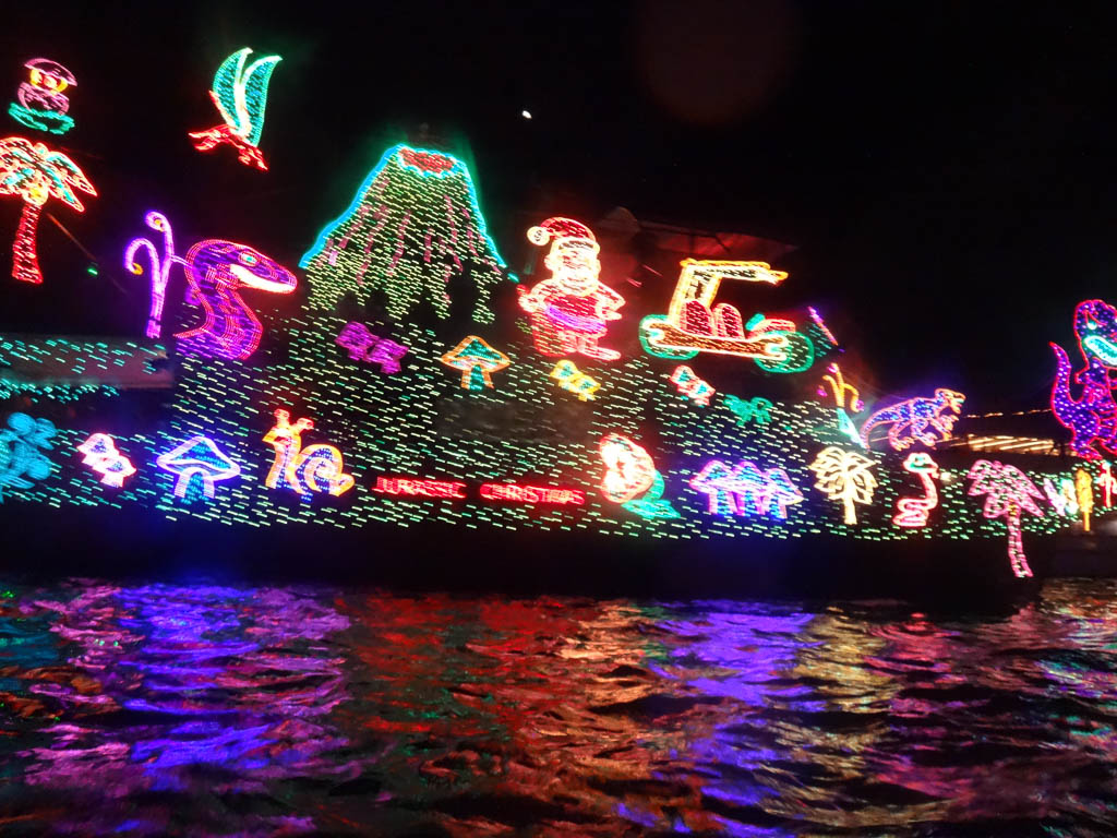 2015 Newport Harbor Christmas Light Parade Slightly Soggy Edition