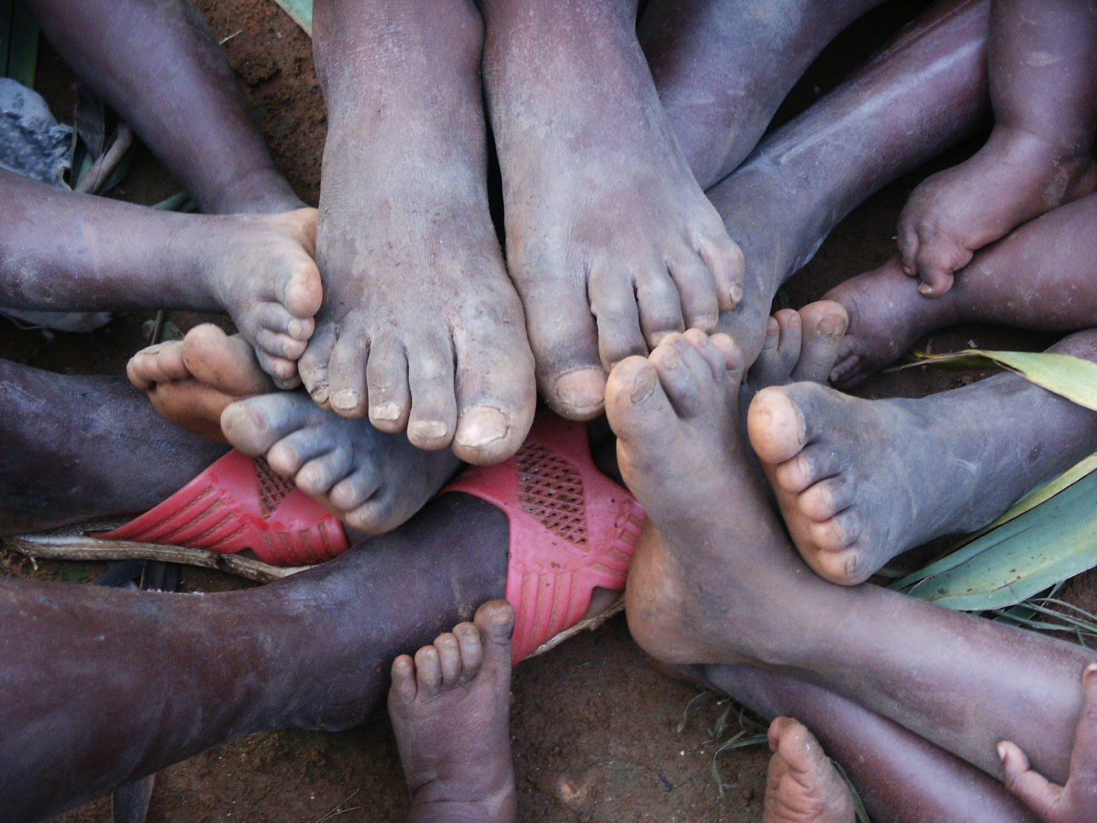 people with no shoes