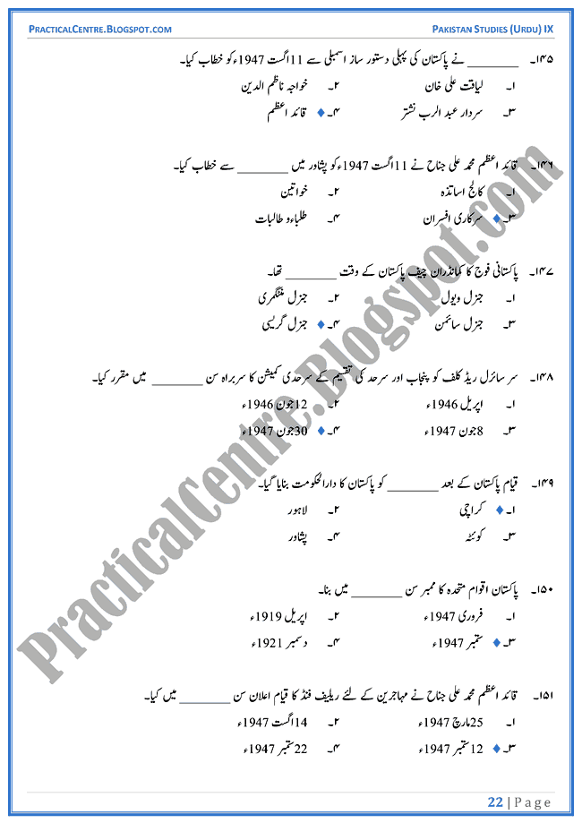 making-of-pakistan-mcqs-pakistan-studies-urdu-9th