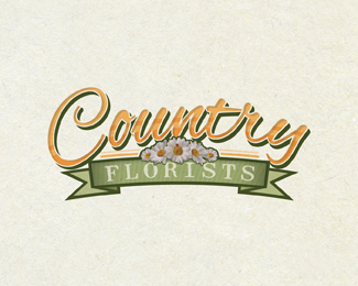 Country Florists logo flower logo design inspiration