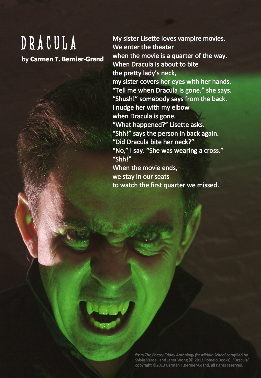 Poetry for Children: Teen Read Week: Poem #7 "Dracula" by Carmen T