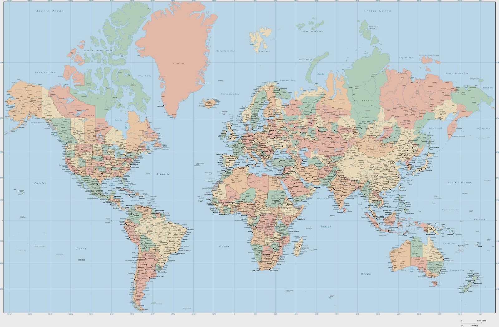 satelitska mapa sveta Splošna razgledanost satelitska mapa sveta