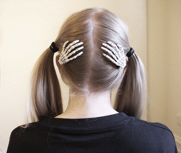 skeleton hand hair clips spicytec