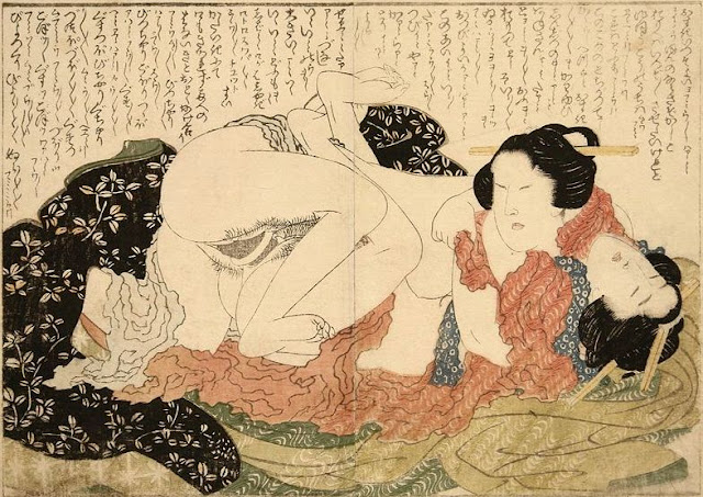 TRANH SHUNGA XUÂN HỌA PART 2 04.+Hokusai+-+Shunga+-+Lesbians+-+Harigata+-+Dildo+-+c.1814.-