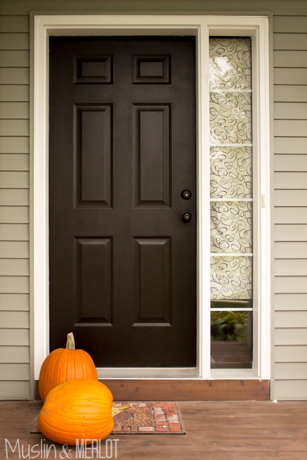 Painted Front Door Muslin And Merlot