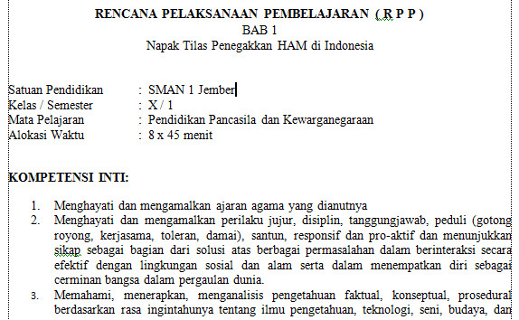 Rpp Dan Silabus Kelas X K13 2017 Kewarganegaraan Informasi