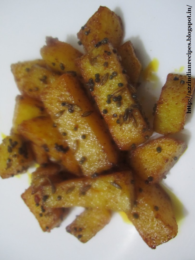 All Marathi Recipes Potato / Batata bhaji 2