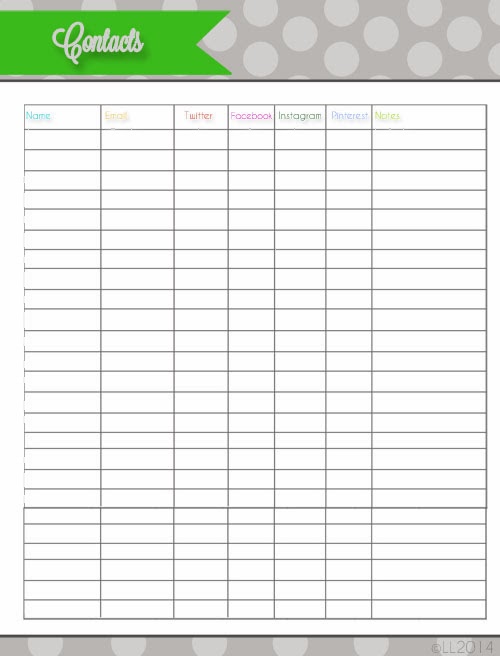 Every printable you could ever need to keep your blog organized (for free)! Every printable you could ever need to keep your blog organized (for free)!